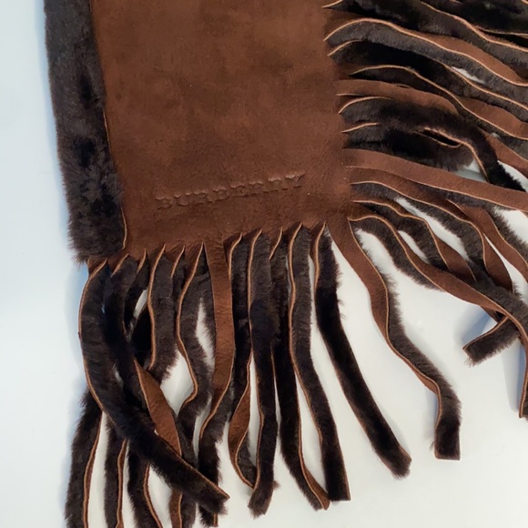 Burberry Accessories - Burberry London Brown Shearling Scarf